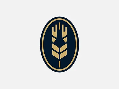 'Brewing Farm' logo - WIP badge beer bottle brewery icon logo milan wheat