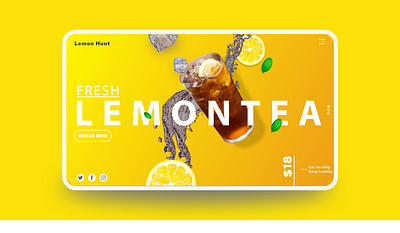 Lemon tea web UI farhanurrahmanuiux ui ux web ui