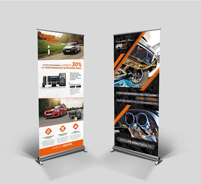 Graphic design - Print - Rollups automotive branding exhaust graphic design performance print print design roll up banner rollup