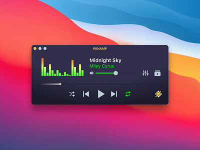 Winamp for Mac app apple mac mac app mp3 mp3 player multimedia music music app music player player redesign retro ui winamp