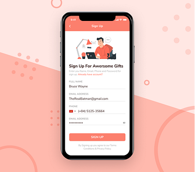 Daily UI - day 1 app design ui
