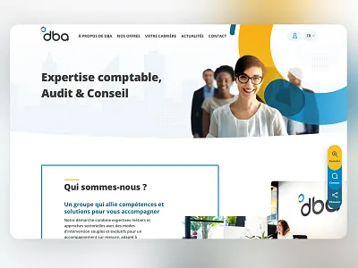 DBA landing home interface landing landing page ui design ux ux design webdesign