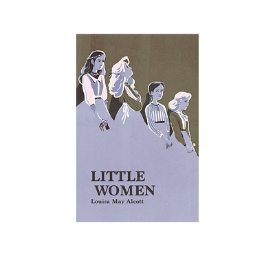 Little Women cover cover artwork cover book cover design illustration illustrator limited colour palette littlewomen screenprint