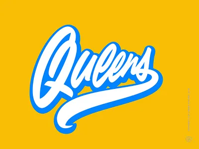 Queens bold custom script lettering lettering logo queens script scripture smooth usa vector