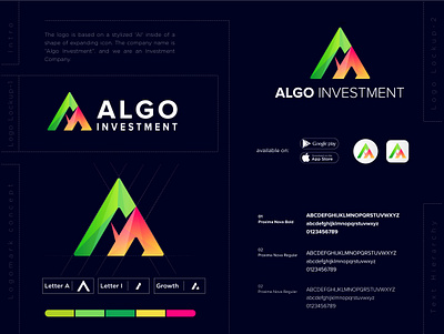 Algo Investment logo brand identity concept logo conceptual logo graphic design investment company logo investment logo design investment logo ideas investment logos l o g o lo go logo maker