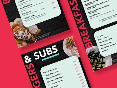 Cups and Cues Sports Cafe Menu Design adobe illustrator adobe photoshop graphic design menu menu design