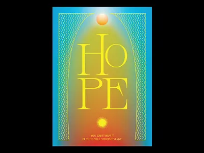 Hope design gradients hope illustration poster posterjam typographic typography