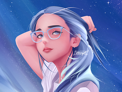 🌬 art character cute drawings girl girl character illustration ipadpro procreate