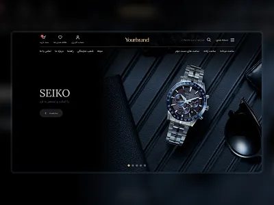 Watch Store brand clean dark dark ui home page homepage luxury minimal modern shop store vip watch