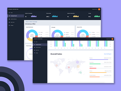 Reporting interface UI design interface reports ui web