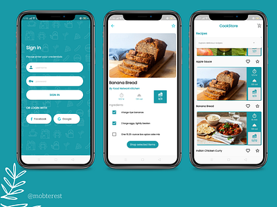 Cookstore App UI app design designthinking flutter mobile mobile app mobile app design mobile design mobile ui ui ui ux ui design uidesign uiux ux ux ui ux design uxdesign uxui uxuidesign