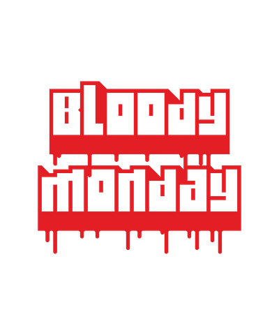 Bloody Monday red graphic monday mondays tshirt tshirt art tshirt design tshirtdesign tshirts type typeface typo typogaphy typographic typography typography art