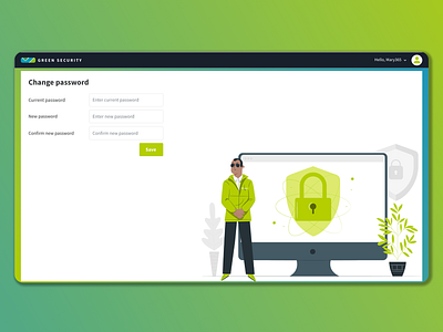 Change password change password concept interface ui web