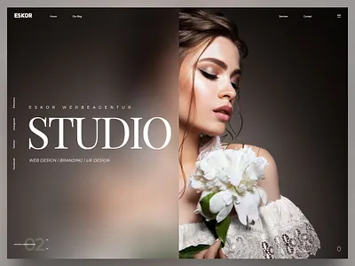 studio glas effect landingpage blur headerdesign landingpage screendesign ui ui ux ui design uiux webdesign