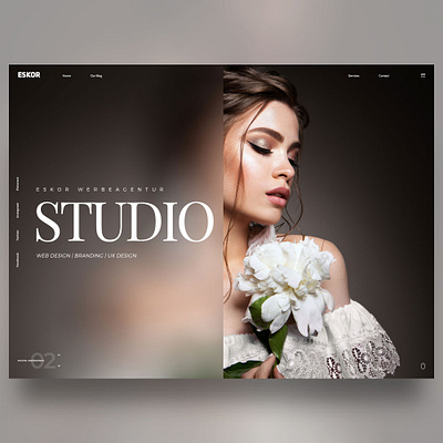 studio glas effect landingpage blur headerdesign landingpage screendesign ui ui ux ui design uiux webdesign