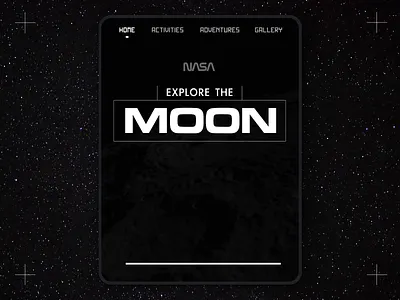 Explore The Moon animation black and white explore ipad moon motion graphics photography scifi space spaceshift tablet travel typography ui ux