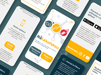 Redesign of NaLekarskou courses design minimal mobile design online school ui ux website