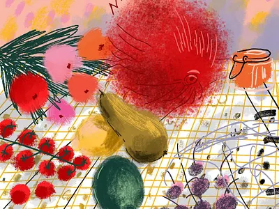 Still life brushes illustration loretaisac stilllife