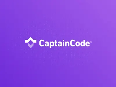 CaptainCode - Logo Design bracket branding captain code creative logo creative logo design data dev develop development fintech identity logo logo design management organize purple gradient software technology visual identity design