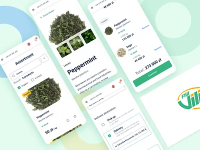 The mobile version of the F.H.U. Vilia store ecommerce responsive ui ux webdesign
