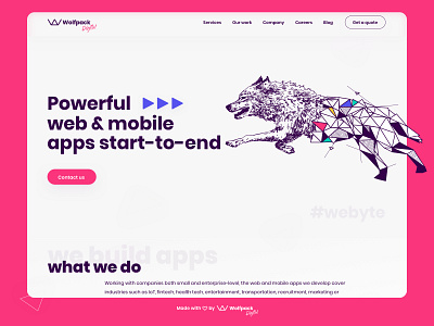 Wolfpack Digital Website Re-design - Creative Session No.1 agency website landing page design landing page ux minimal minimalist wolf