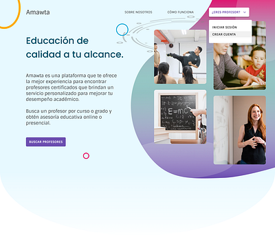 Landing page_Amawta design illustration teachers uidesign ux uxdesign web