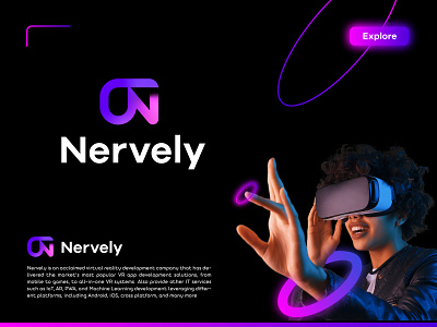 Letter n metaverse logo design concept - virtual reality brand identity brand logo branding design graphic design logo logo design logodesign metaverse minimal minimalist n letter n logo nft virtual reality