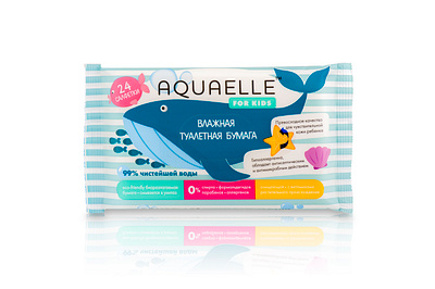 Aquaelle kids packaging wipes