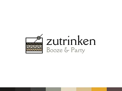 Unused booze branding cocktail color palette drink illustration logo logo design
