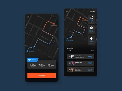 Race Tracking App app branding debut design hello dribbble icon illustration logo typography ux