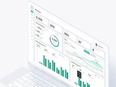 Web App - Dashboard agency analytics app charts components dashboard design graph ui uiux