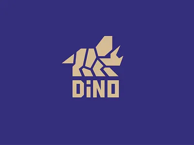Triceratops Dino logo abstract animal animal logo blocks bold branding creative crossfit design dino dinosaur fitness geometric kreatank logo logomark logotype minimal polygon strong