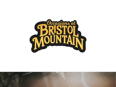 Occasions at Bristol Mountain (event logo) brand branding design flat icon logo logo design minimal typography vector wordmark