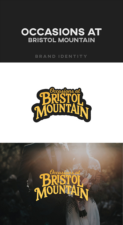 Occasions at Bristol Mountain (event logo) brand branding design flat icon logo logo design minimal typography vector wordmark