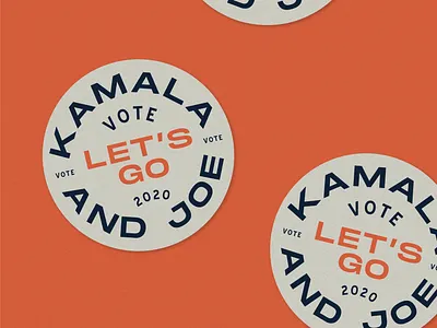 Kamala & Joe, Let's Go! campaign design design personal political political campaign sticker sticker design