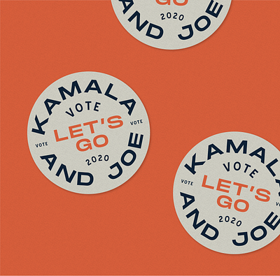 Kamala & Joe, Let's Go! campaign design design personal political political campaign sticker sticker design