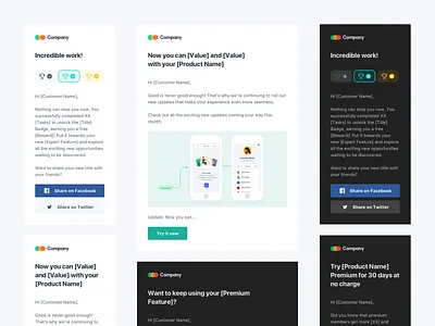 Welcome email templates design email design system email email design email template free free template freebie newsletter onboarding product update saas