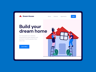 🏠 Real Estate - Illustration 2 branding character cover design design fabkit flat flatdesign illustration landing template vector web