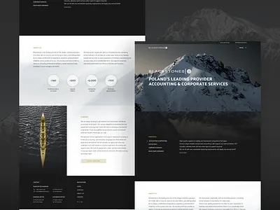 Blackstones accounting black business corporate design figma gold ui webdesign website