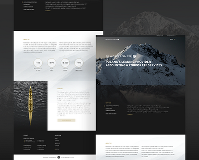 Blackstones accounting black business corporate design figma gold ui webdesign website