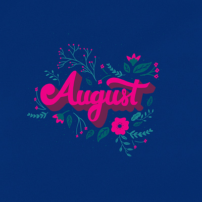 August digital handlettering illustration wacom wacom one