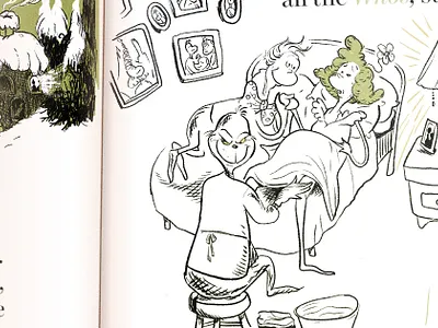 The Grinch who birthed babies book cartoon children book illustration childrens book clean clickhole comedy dr seuss grinch illustration seuss the grinch