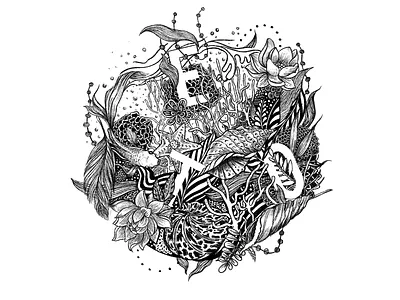 The sea and the letters art design draw graphic design handmade illustration lettering lettering art montreal procreate tattoo art typography