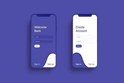 DailyUI #001 Sign up page 001 dailyui dailyuichallenge figma mobile signin signup uxui violet