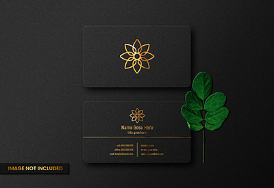 Luxury Business Card Mockup With Gold Letterpress Effect business card mockup debossed debossed mockup embossed embossed mockup foil mockup gold mockup mockup mockup design mockup psd mockup template