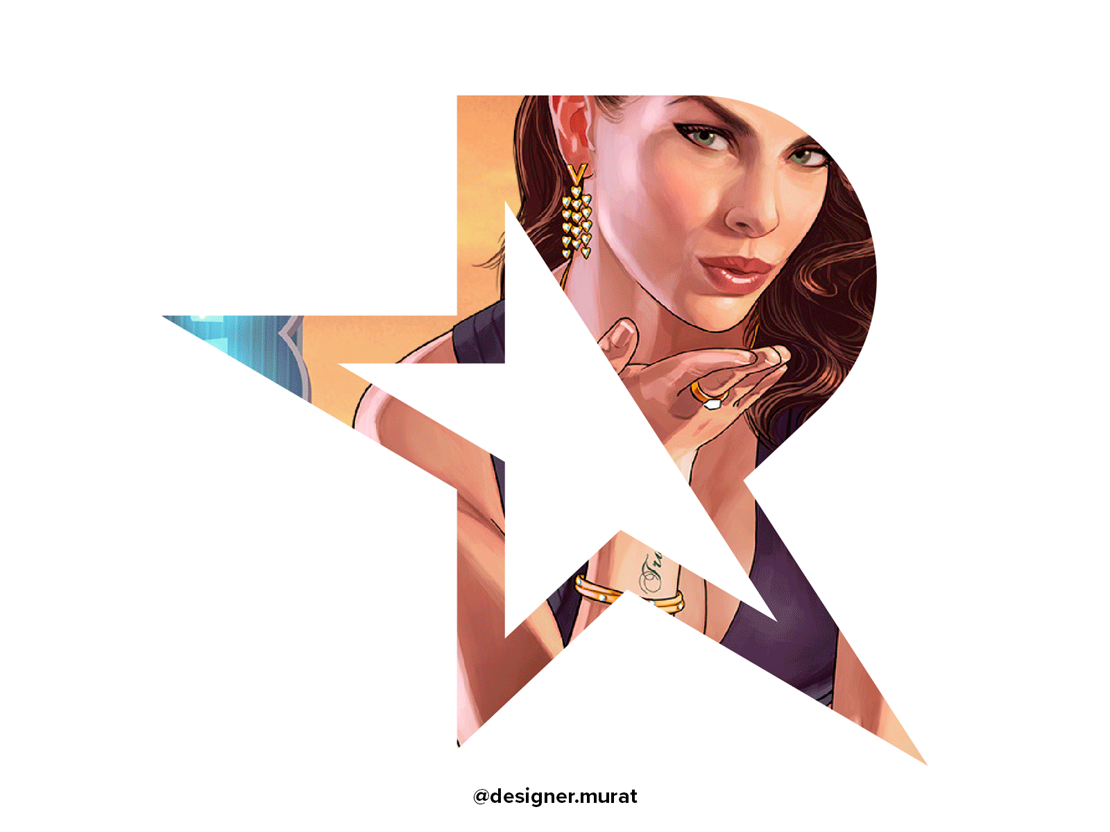 Rockstar Games Logo Redesign - Mockup Gif branding games grand theft auto gta icon letter r logo redesign monogram r logo red dead redemption rockstar star logo