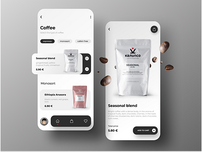 Calipso coffe UX/UI concept branding design minimal ui ux web