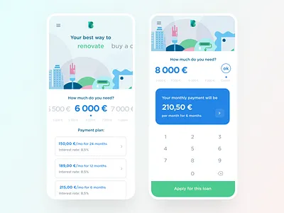 Applying for a loan flow bank bank app banking dashboard financial financial app fintech loan loan app loan calculator loans loans brokers mobile app ux wallet