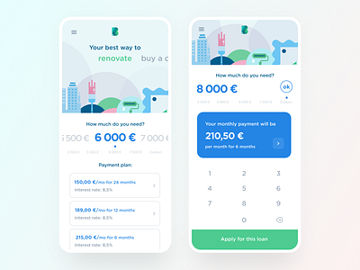 Applying for a loan flow bank bank app banking dashboard financial financial app fintech loan loan app loan calculator loans loans brokers mobile app ux wallet