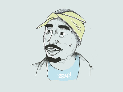 2 Pac 2pac california editorial editorial art editorial illustration gangster gangster rap graphic hip hop hip hop hiphop illustration lines music pommes portrait portrait illustration porträt rap west coast